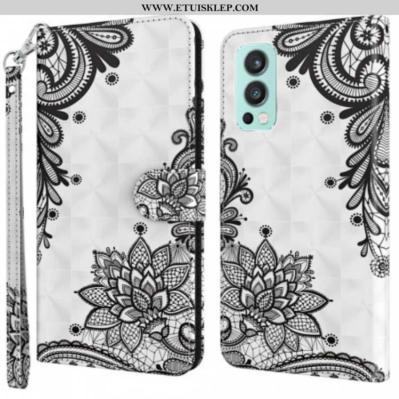 Etui Folio do OnePlus Nord 2 5G Szykowna Koronka